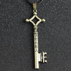 Attack On Titan Necklace Eren Key Shingeki No Kyojin Bronze Pendant